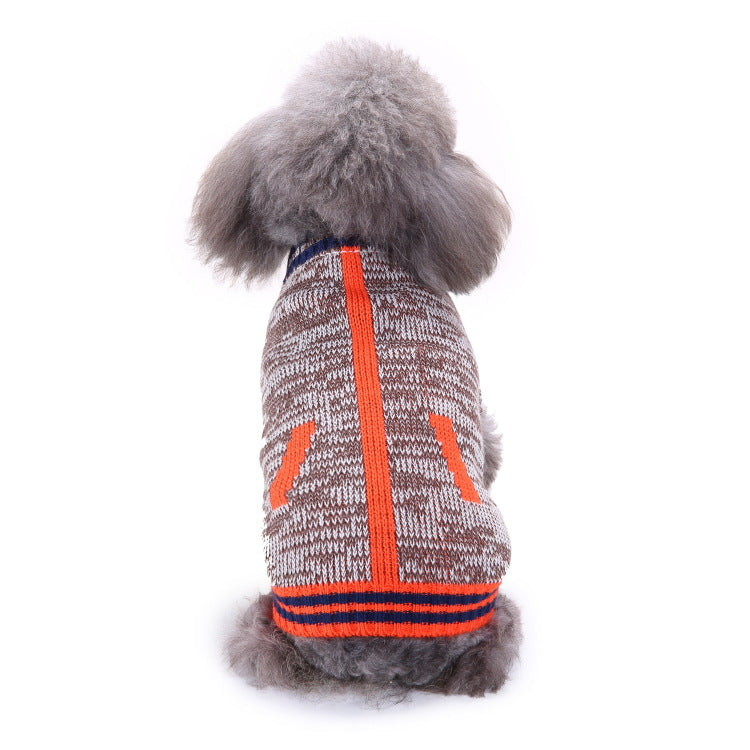Pet Christmas Bone Stripe Sweater