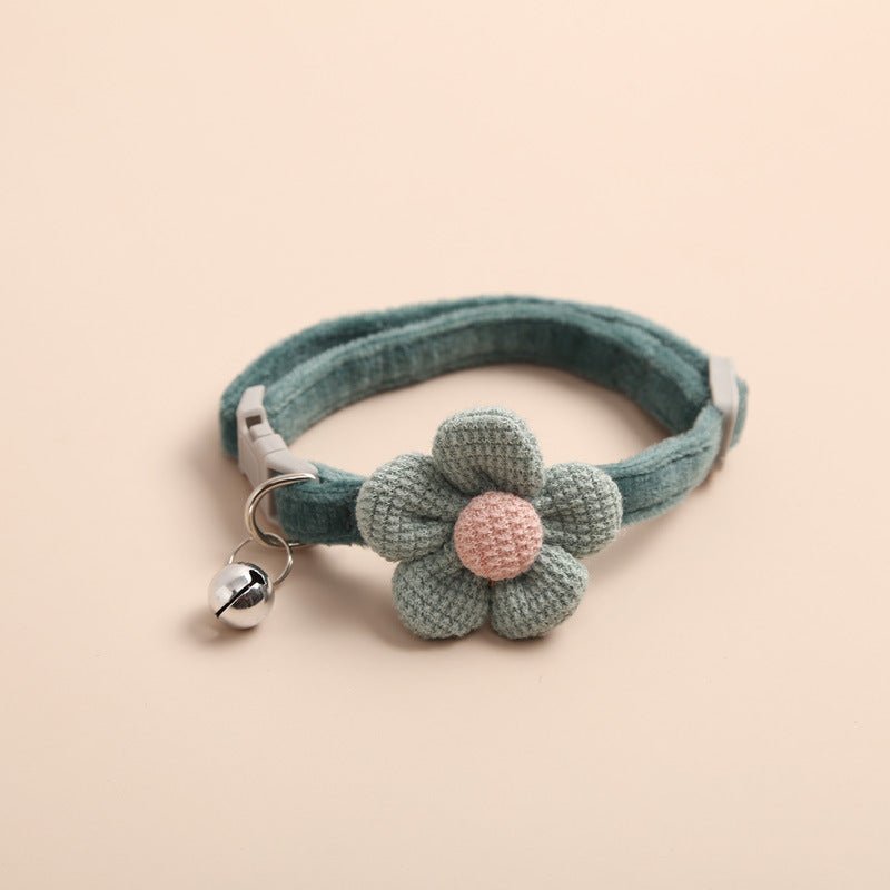 Cute Cartoon Flower Bell Pet Collar