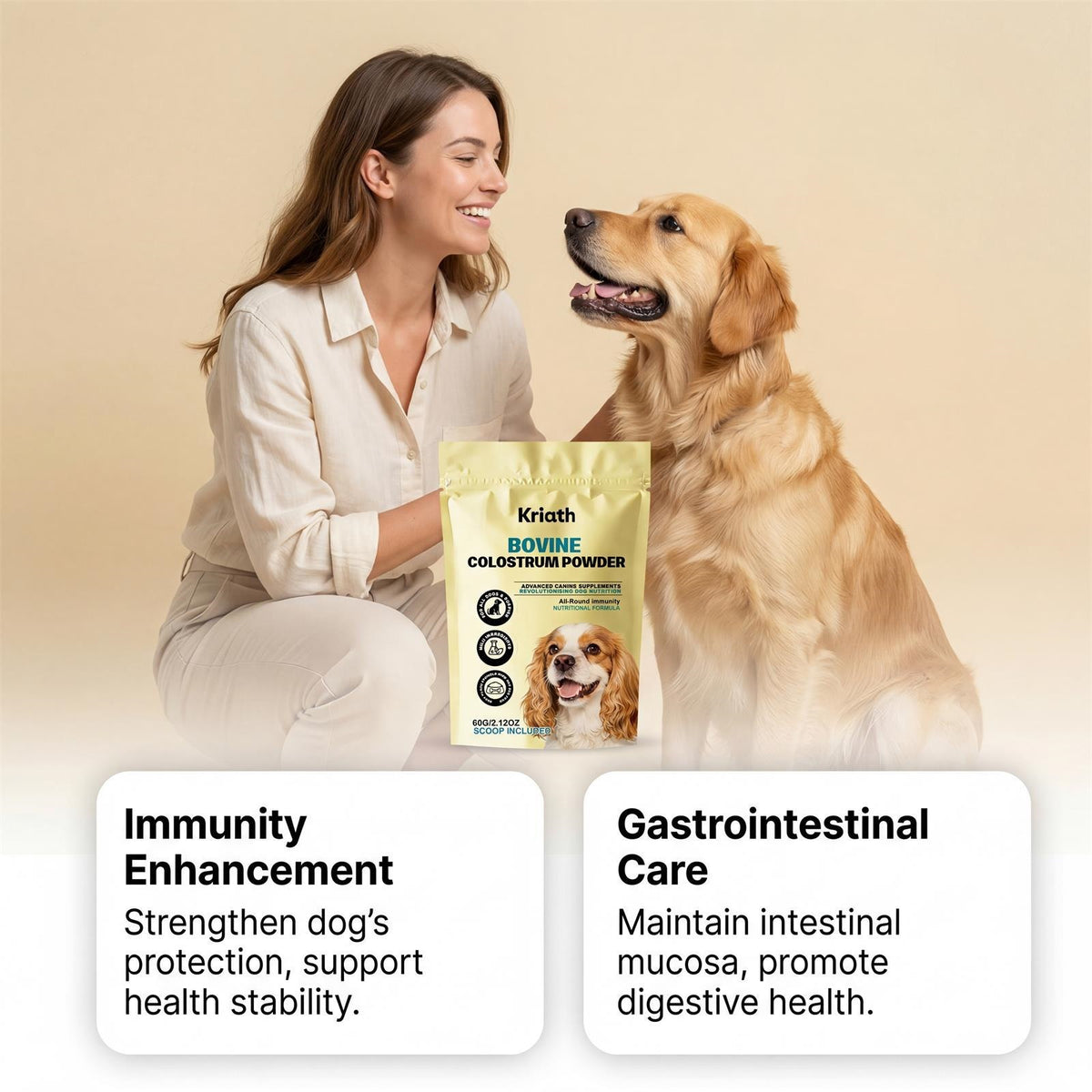 Bovine Colostrum Daily Nutritional Supplement for Dogs