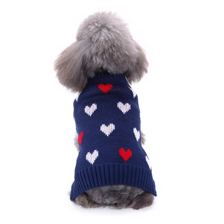 Pet Christmas Bone Stripe Sweater