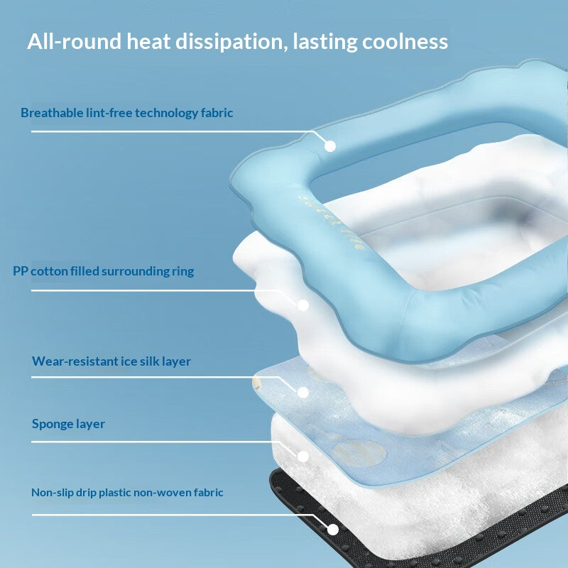 Dog-Shaped Ice-Silk Summer Sleeping Mat