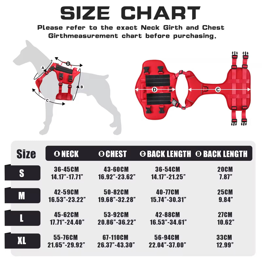 Durable Nylon Tactical Dog Harness
