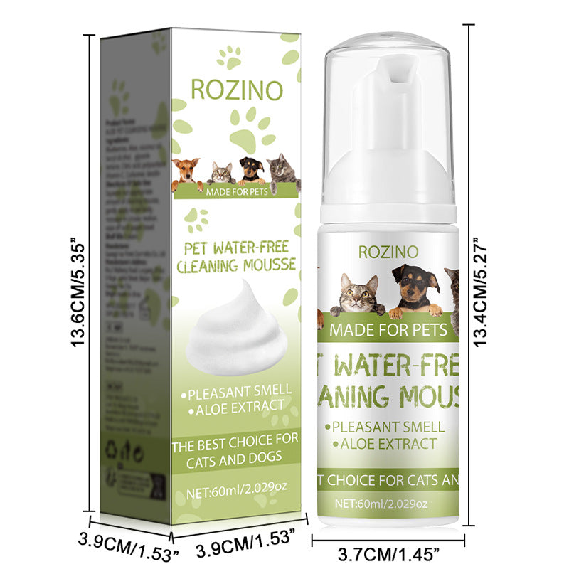 Pet Wash-Free Cleaning Hair Skin Deodorant Fragrance Dry Cleaning Foam