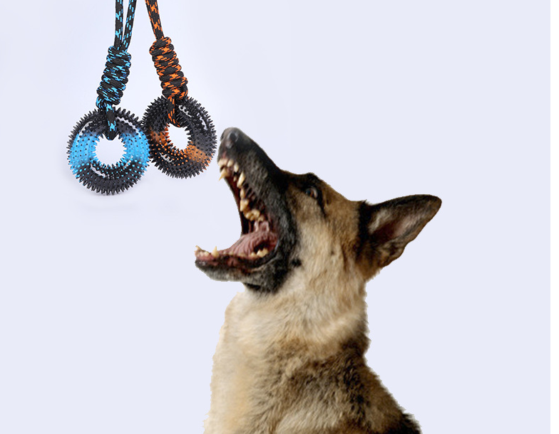 Knot Rope Hand Pull Two - Color Ring Of Thorn Grinding Teeth