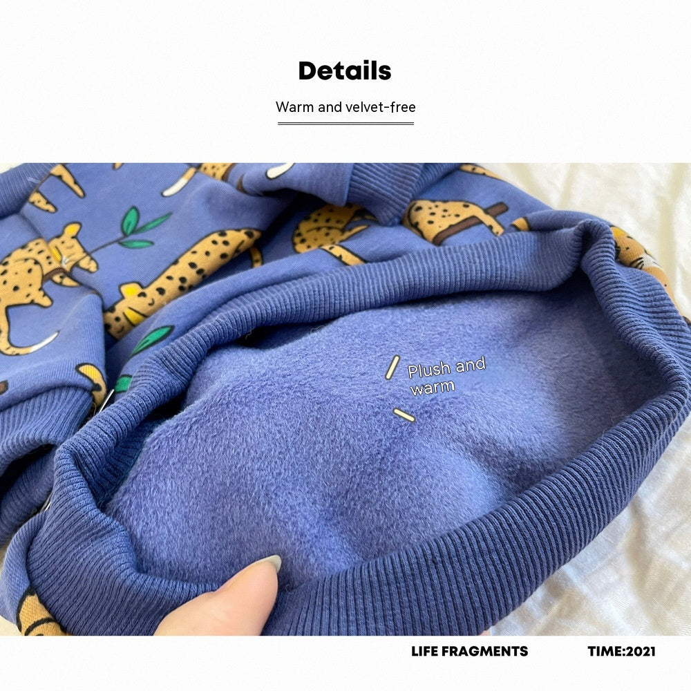 Coat Fleece-Lined Warm Large Dog Clothes