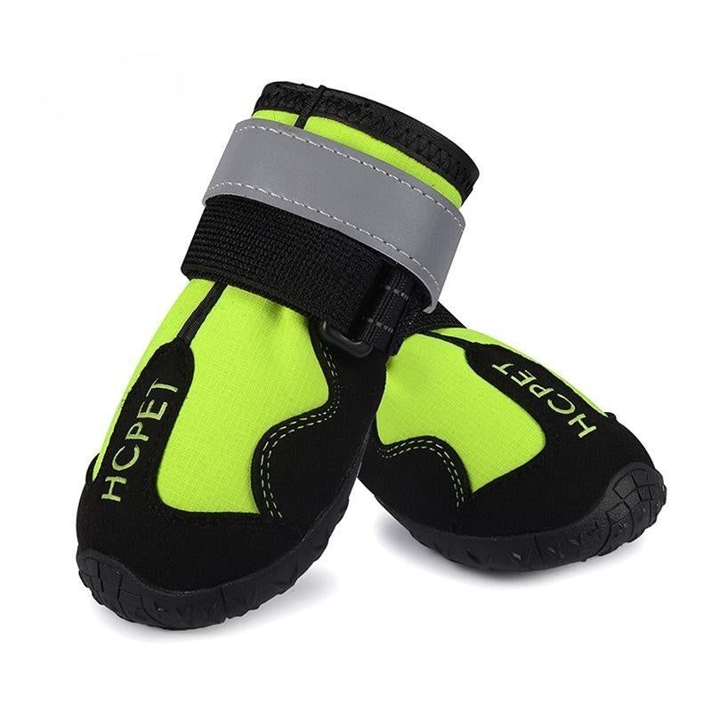 Pet Dog Night Reflective Kick-Resistant Mountaineering Waterproof Shoes