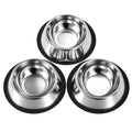 3-Pack Stainless Steel Non-Slip Dog Bowls
