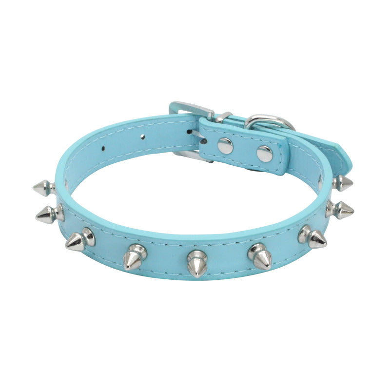 Popular Pet Collar Anti-Bite Rivet Small And Medium Leather Dog Leash