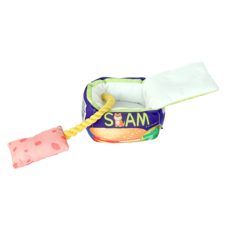 Luncheon Meat Bite Pet Toy Bite Resistant Puzzle Sounding And Anti-Boring Artifact