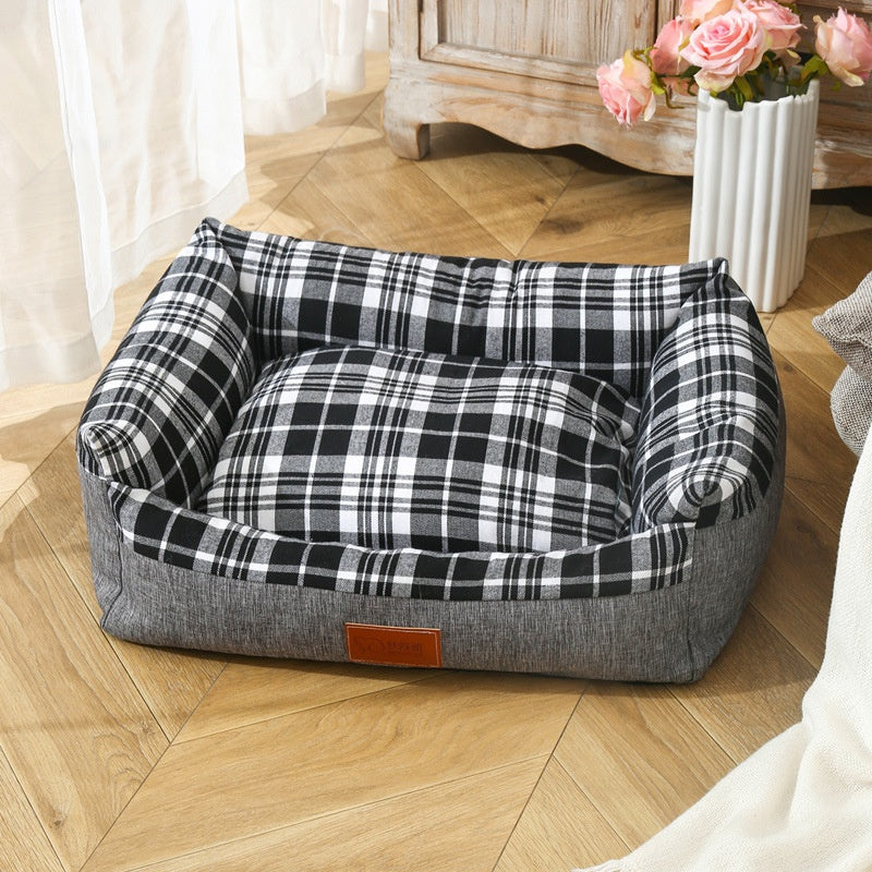 Striped Open Nest Square Kennel Universal Warm