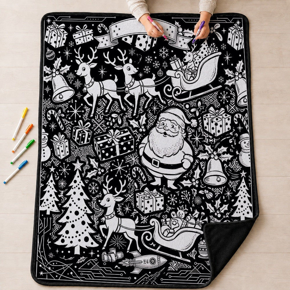 Christmas DIY Coloring and Doodling Blanket