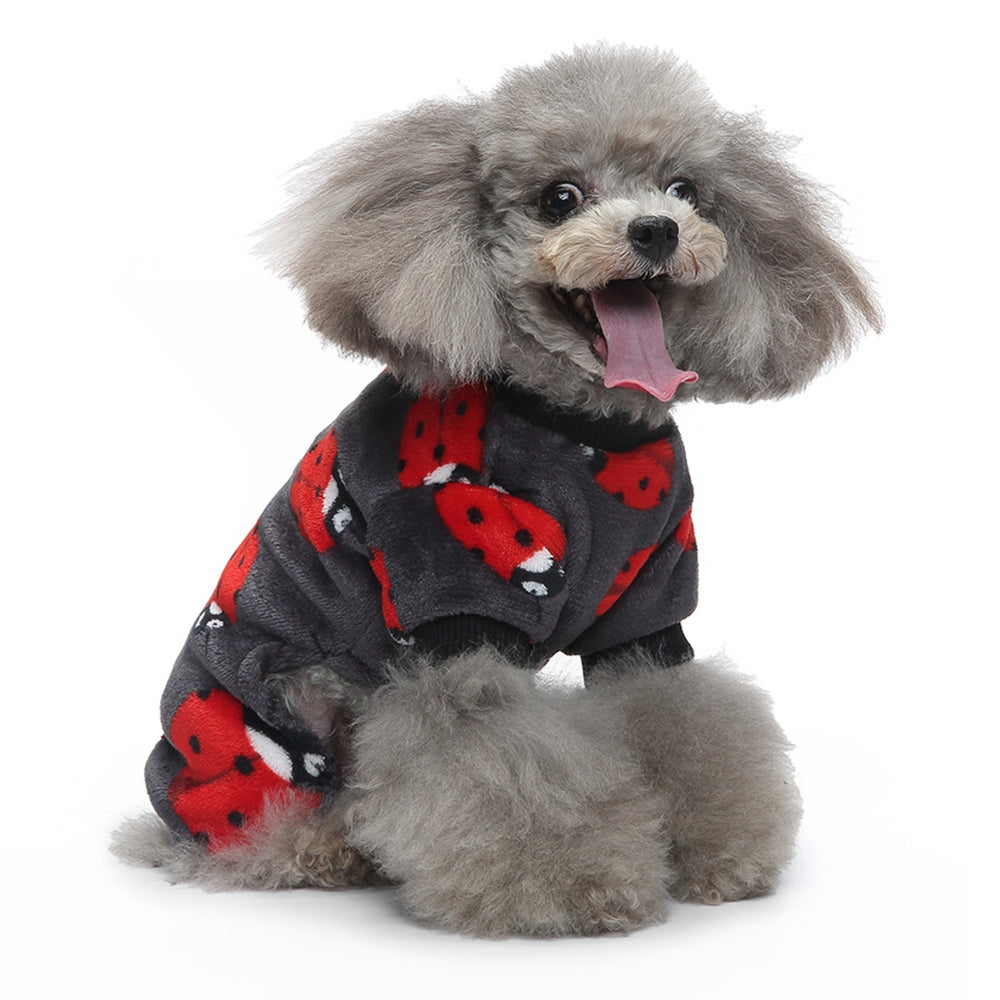 Plush Autumn Dog Pajamas