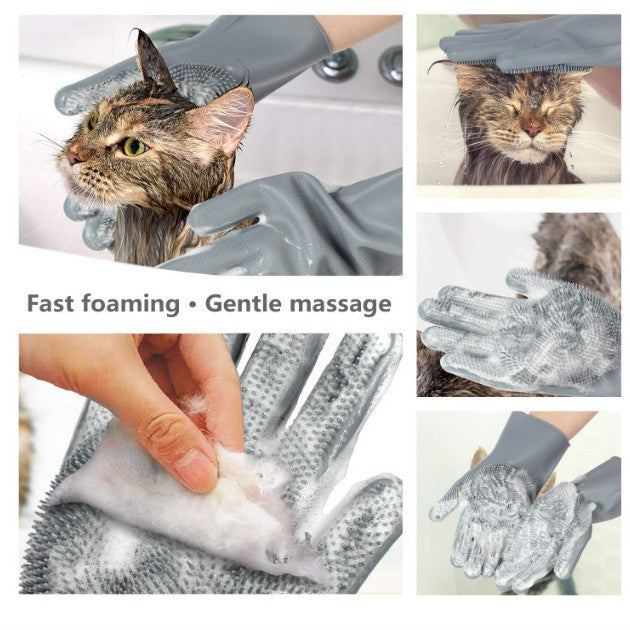 Silicone Pet Grooming Massage Glove