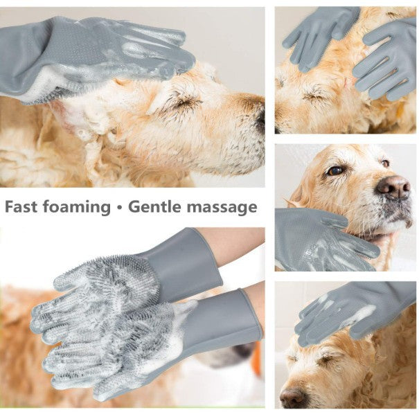Silicone Pet Grooming Massage Glove