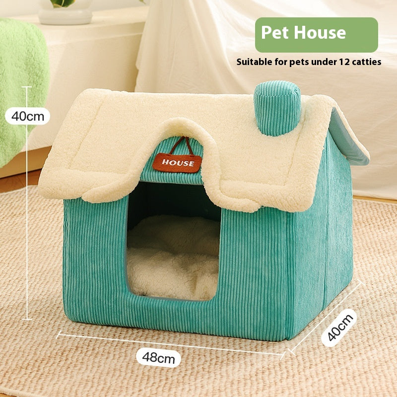 Creative Cartoon Printing Warm Pet Bed
