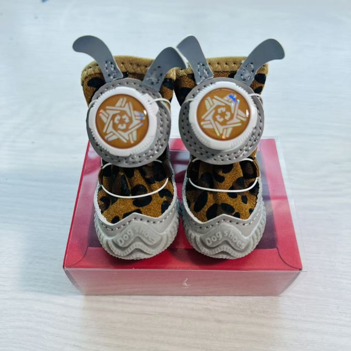 Small Dog Mesh Shoes With Rotating Button