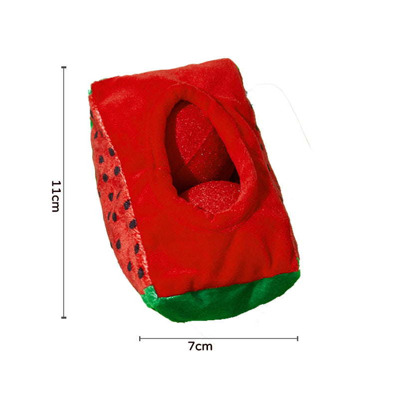 Pet Dog Toy Dig Out Elastic Ball Loud Paper Sound Avocado Watermelon Banana