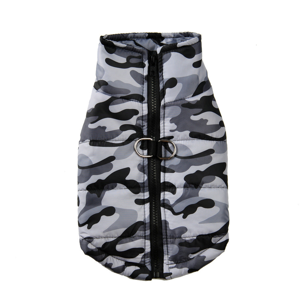 Thickened Dog Camouflage Winter Coat