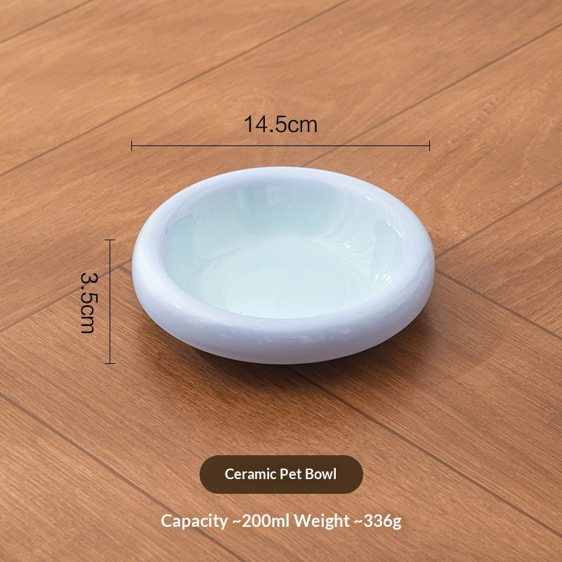 Candy-Colored Ceramic Pet Bowl