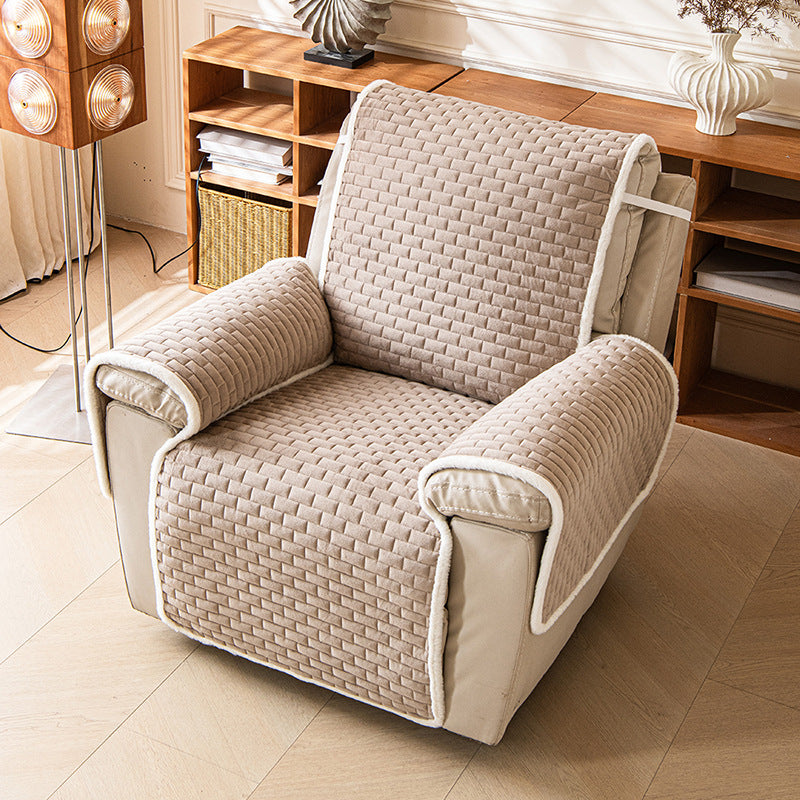 Solid-Color Protective Cover For A Pet Sofa With A One-Piece Design