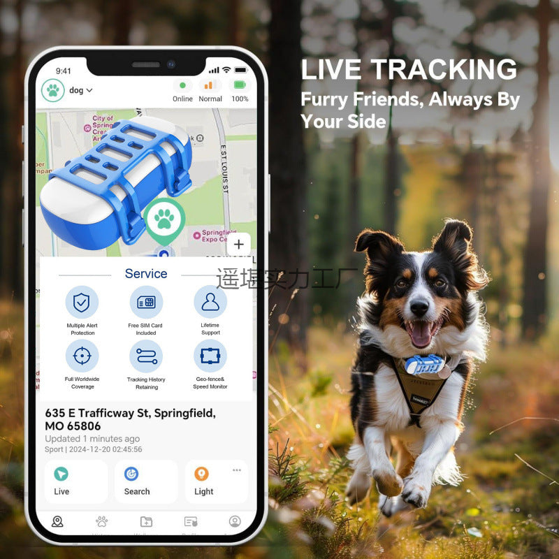Pet Positioning Tracker Waterproof Real-Time Positioning