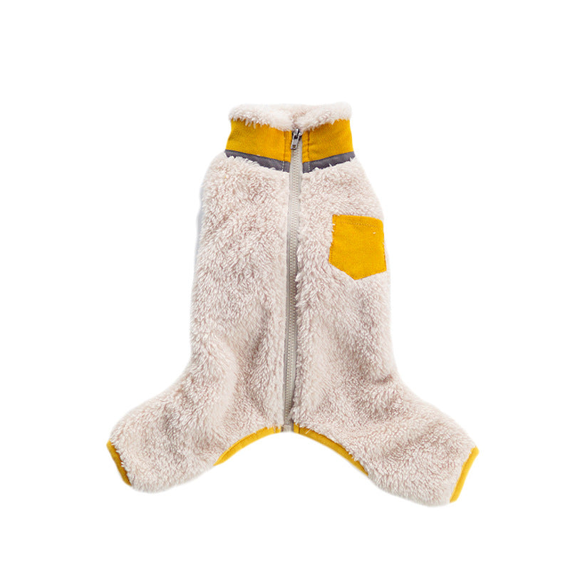 Pet Winter Plush Collar Padded Coat