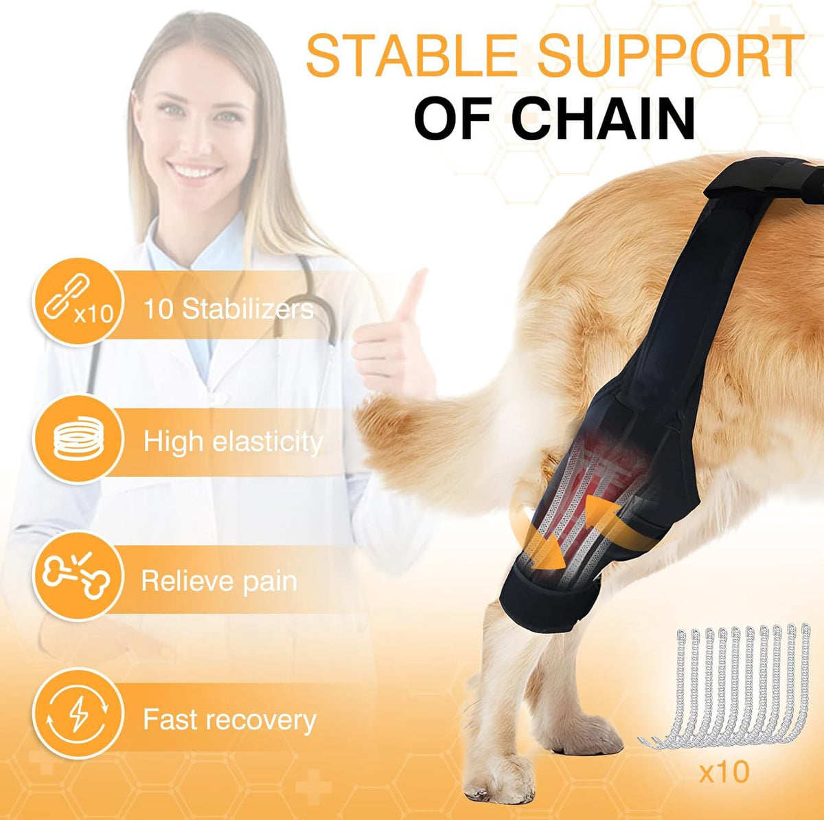 Dog Leg Protector with Knee Brace
