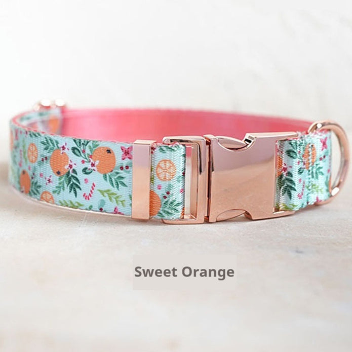 Floral Print Faux Nylon Pet Collar