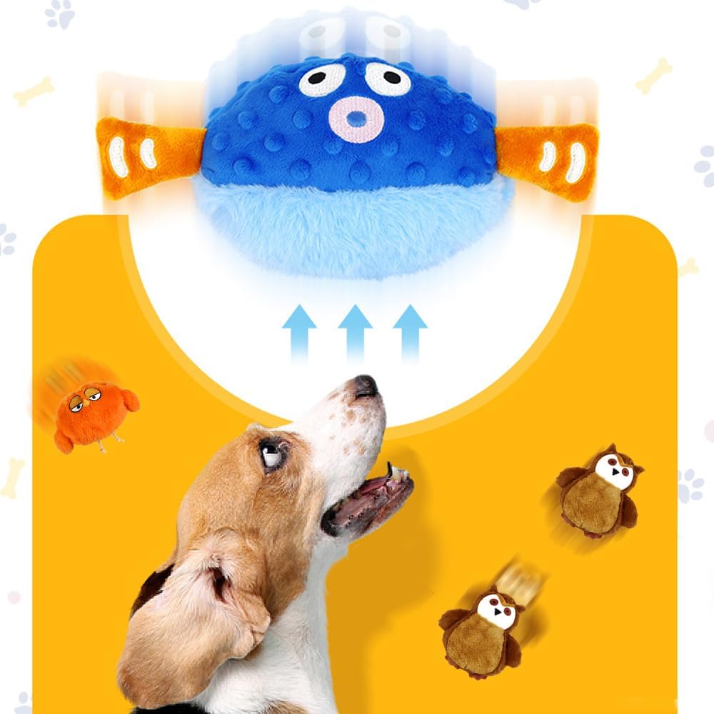 Active Moving Pet Plush Toy With Sounds Interactive Dog Toys Chargable Squeaky Moving Dog Toy Puppy Toys To Keep Them Busy For Boredom Dogs