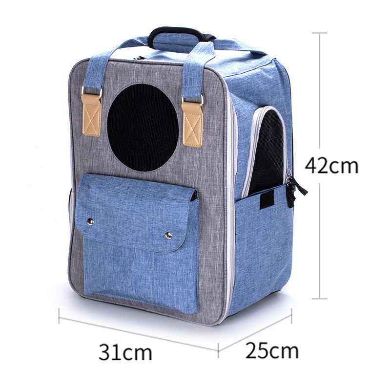 Outdoor Portable Summer Breathable Large-Capacity Canvas Backpack Space Capsule