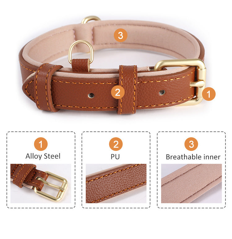 Lychee Pattern Dog Collar Diving Cotton Anti-Strangulation
