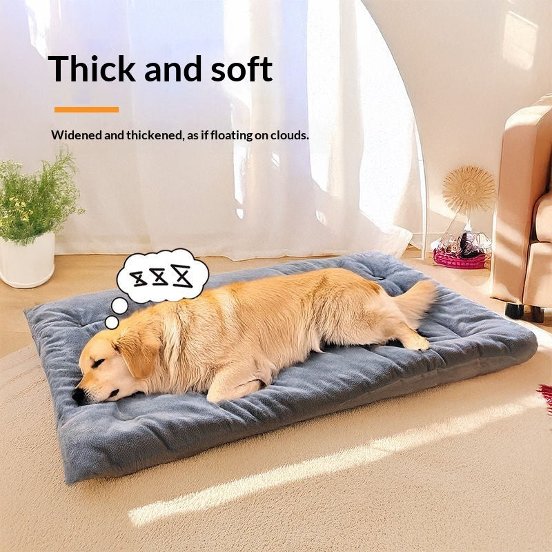 Winter Fleece-Lined Thickened Comfortable And Soft Large Dog Bed Mat For Kennels