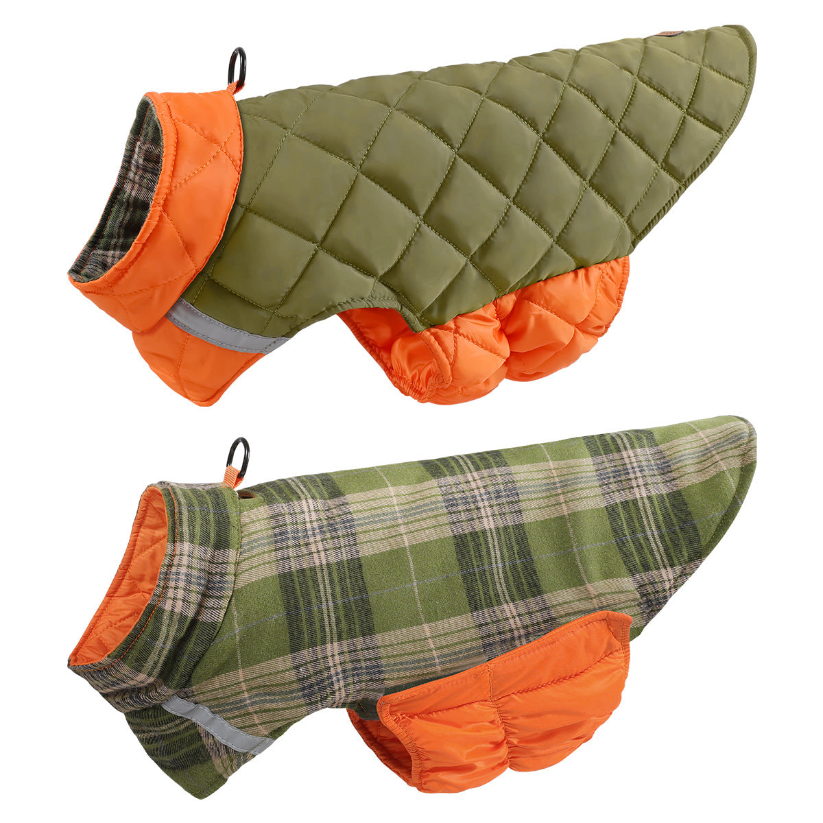 Reflective Plaid Double-Sided Dog Vest