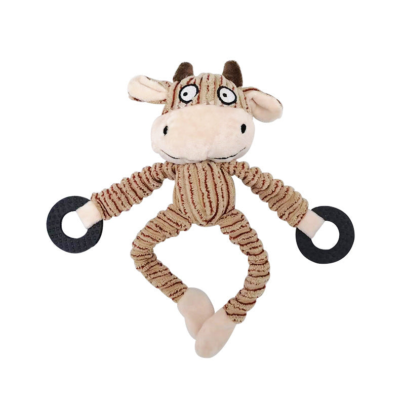 Squeaky Monkey Plush Dog Toy