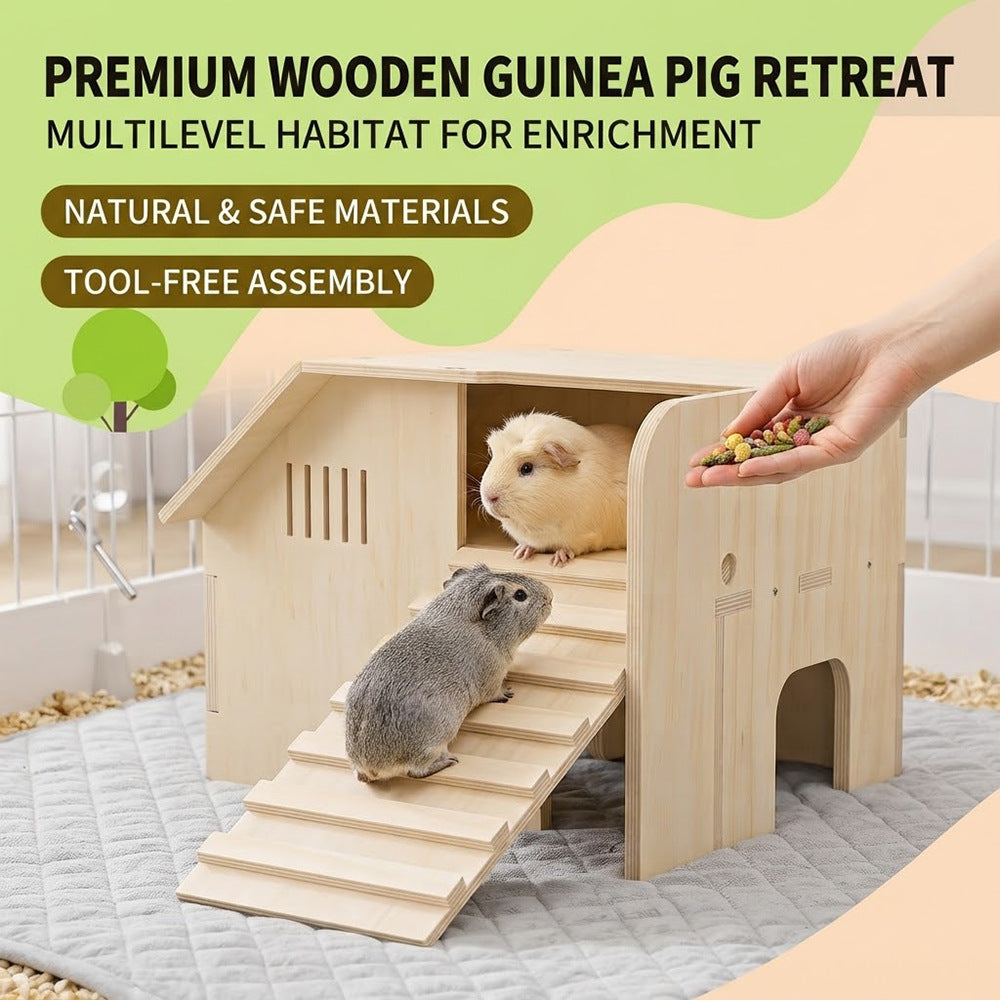 Pet Climbing Ladder Wooden House