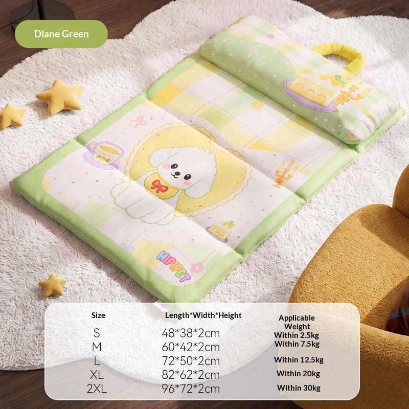 Warm Three-Fold Plush Pet Mat for Dogs