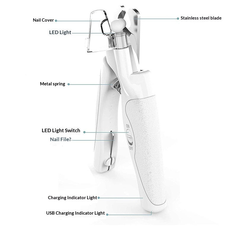 Rechargeable LED Pet Nail Clipper