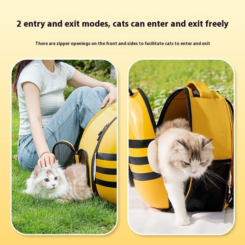 Three-Dimensional Bee Shoulder Breathable Space Capsule Pet Bag