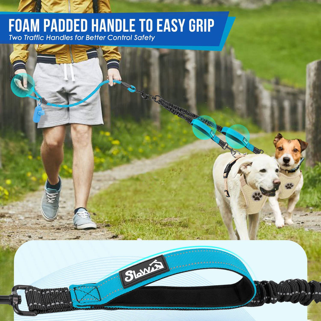Anti-Escape Double Dog Leash with Reflective Strap