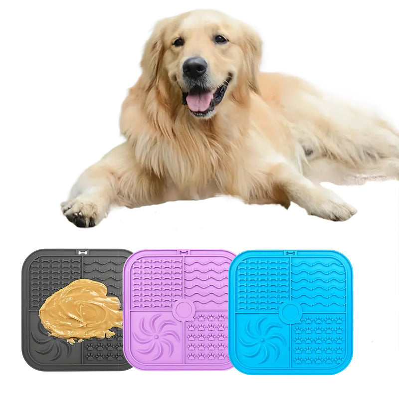 Bottom Suction Cup Non-Slip Silicone Pet Slow Food Mat