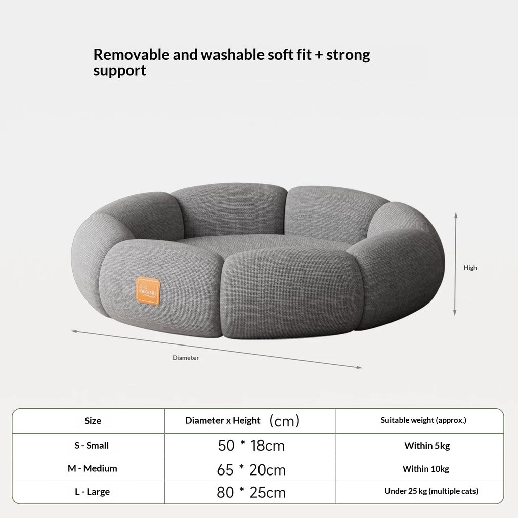 All-Season Round Pet Bed