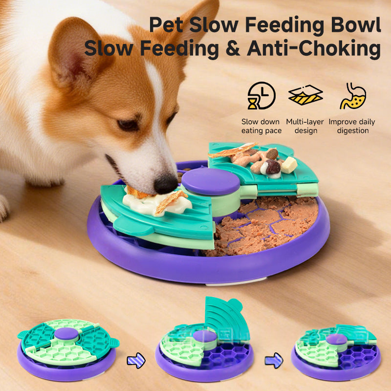 Honeycomb Slow-Feeding Puzzle Bowl