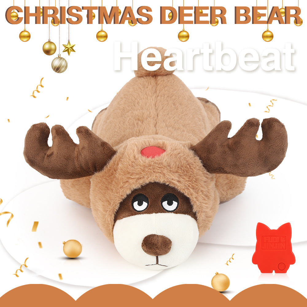 Plush Elk and Brown Bear Pet Toy