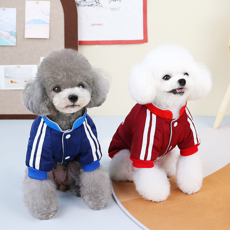 V-Shaped Splicing Thick Warm Dog Coat
