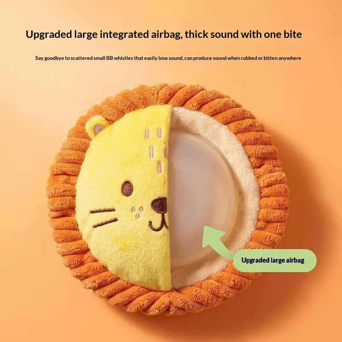 Round Plush Squeaky Dog Toy