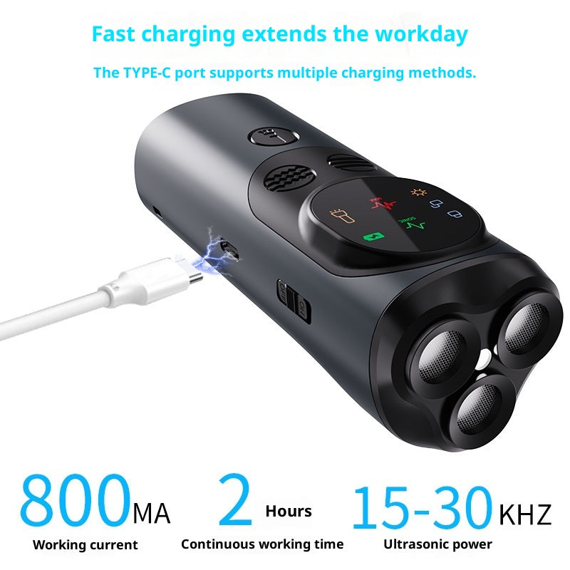 Handheld Ultrasonic Dog Repellent Trainer with Light
