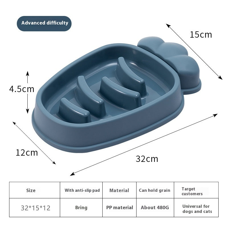 Radish Dog Slow Food Anti-Tumble Pet Bowl