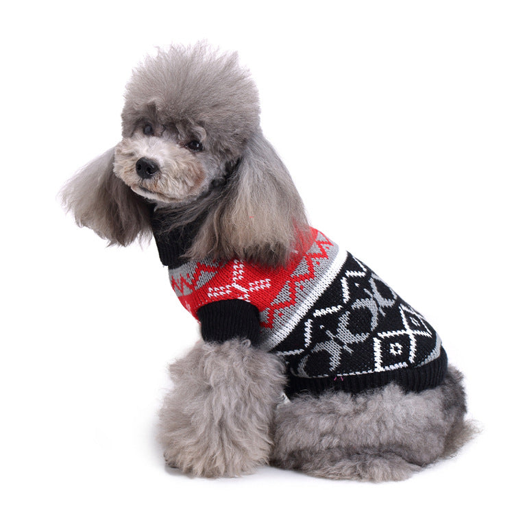Pet Christmas Bone Stripe Sweater