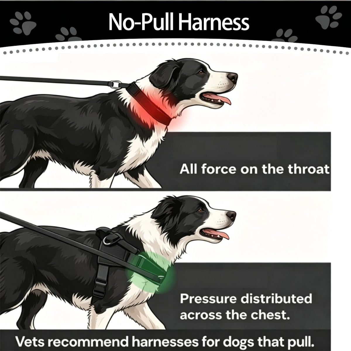 No-Pull Reflective Dog Harness With Padded Handle