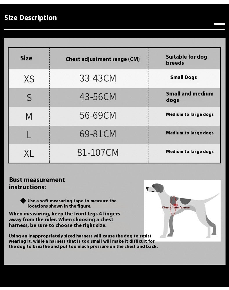 Chest Strap Camouflage Reflective Explosion-Proof Dog Supplies